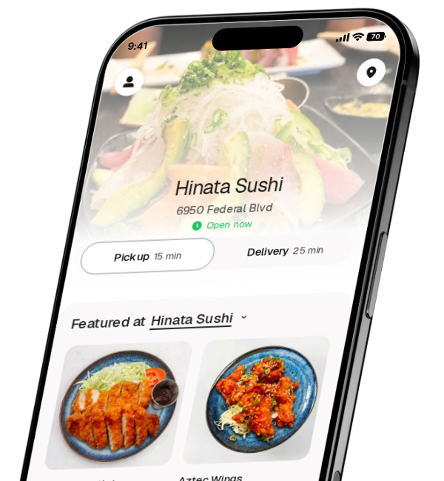 Hinata Sushi app preview