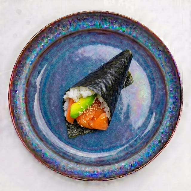 Salmon Avocado Hand Roll.