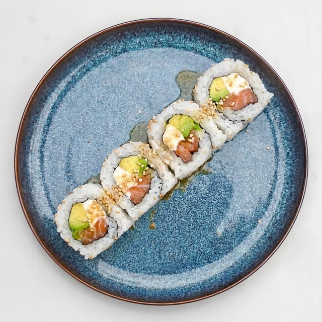 Fresh Salmon Philadelphia Roll.