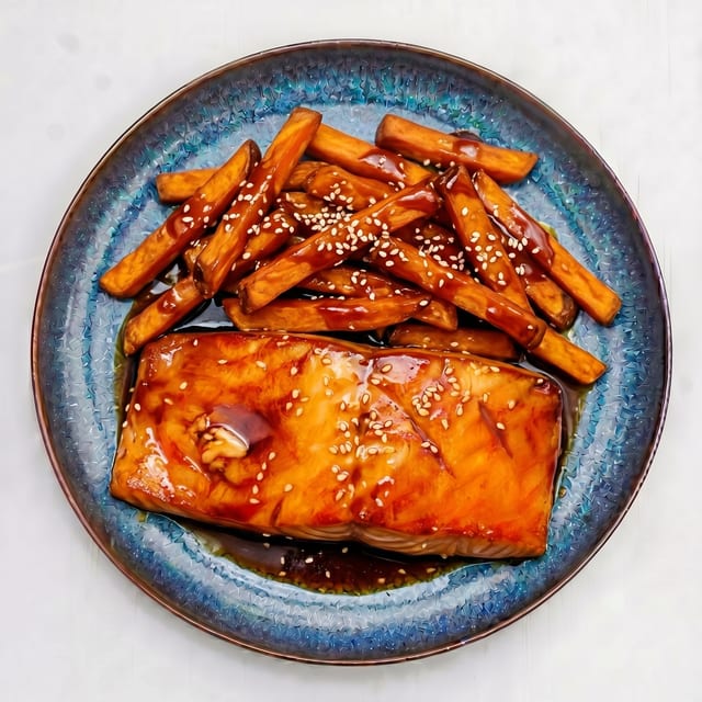 Salmon Teriyaki Dinner.